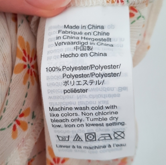 Madewell Smocked Mockneck Butterfly Sanctuary Top XL - Picture 8 of 9